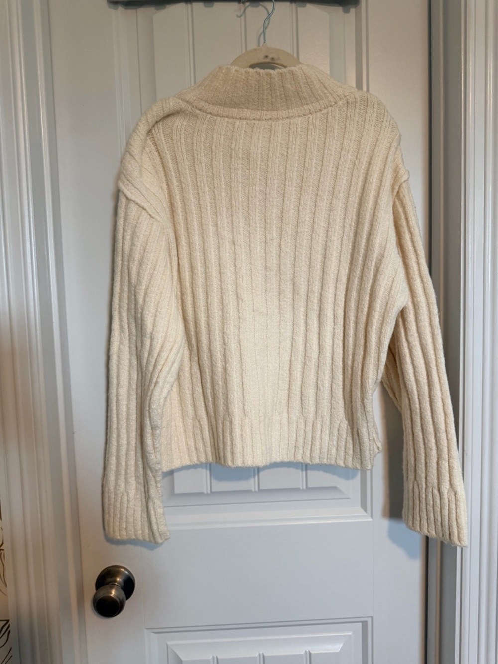 Free People Latte Henley Sweater in Ivory size XS - Picture 5 of 9